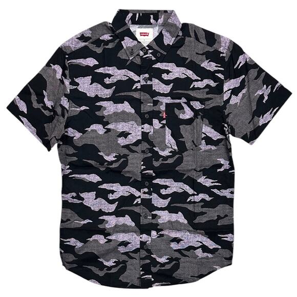 Levi's Other - Levi's Men's Camarillo Black Purple Camo Short Sleeve Button Up Shirt in Small
